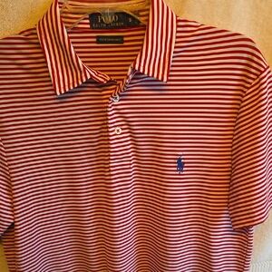 Polo by Ralph Lauren Red and White Striped Polo Shirt
